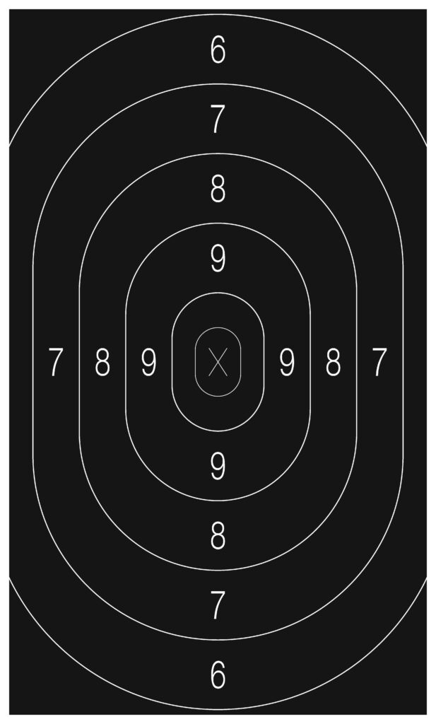PNZ Service Match 250 GSM Card Target - HALF PACK